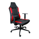 Cadeira De Escritório Gamer Ergonômica Com Estofado Preto com Vermelho Ultra