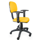 Cadeira Secretária com braço regulável Amarela