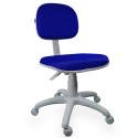 Cadeira Secretária Jserrano Azul Base Cinza - ULTRA Móveis
