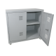 Armário de Aço Médio Cinza Com Preto - ULTRA Móveis - HOME OFFICE