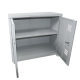 Armário de Aço Médio Cinza Com Preto - ULTRA Móveis - HOME OFFICE