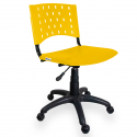 Cadeira Giratória Plástica Amarela - ULTRA Móveis