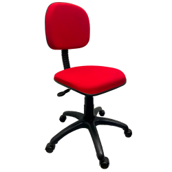Cadeira Secretária JSerrano Vermelha com Preto ULTRA Móveis - HOME OFFICE