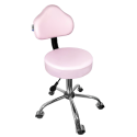 Cadeira Mocho Rosa Base Cromada - ULTRA Móveis