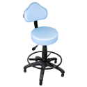 Cadeira Mocho Azul Claro Caixa Com Aro Com Sapata - ULTRA Móveis