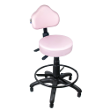 Cadeira Mocho Rosa Claro Ergonômico Caixa Com Aro Com Sapata - ULTRA Móveis