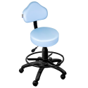 Cadeira Mocho Azul Claro Com Aro - ULTRA Móveis