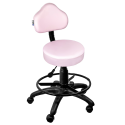 Cadeira Mocho Rosa Claro Com Aro - ULTRA Móveis