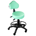 Cadeira Mocho Verde Claro Ergonômico Com Aro - ULTRA Móveis
