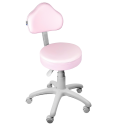 Cadeira Mocho Rosa Claro Base Cinza - ULTRA Móveis