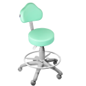 Cadeira Mocho Verde Claro Base Cinza Com Aro - ULTRA Móveis