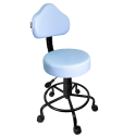 Cadeira Mocho Azul Com Aro - ULTRA Móveis