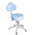 Cadeira Mocho Azul Claro Ergonômico Base Cinza - ULTRA Móveis