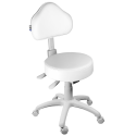 Cadeira Mocho Branco Ergonômico Base Cinza - ULTRA Móveis