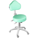 Cadeira Mocho Verde Claro Ergonômico Base Cinza - ULTRA Móveis
