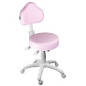 Cadeira Mocho Rosa Claro Ergonômico Base Cinza - ULTRA Móveis