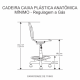 CADEIRA CAIXA SECRETÁRIA PLÁSTICA ACQUAMARINE BASE CINZA ERGONÔMICA PLAXMETAL - ULTRA Móveis