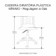 CADEIRA GIRATORIA PLASTICA AMARELA SINGOLARE