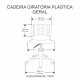 CADEIRA GIRATORIA PLASTICA AZUL SINGOLARE