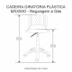 CADEIRA GIRATORIA PLASTICA LARANJA SINGOLARE