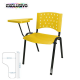 Cadeira Universitária Plástica Amarela Prancheta Plástica - ULTRA Móveis