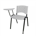 Cadeira Universitária Plástica Branca Prancheta Plástica - ULTRA Móveis