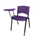 Cadeira Universitária Plástica Roxa Prancheta Plástica - ULTRA Móveis