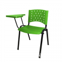 Cadeira Universitária Plástica Verde Prancheta Plástica - ULTRA Móveis