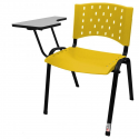 Cadeira Universitária Plástica Amarela - ULTRA Móveis