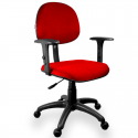 Cadeira Executiva Jserrano Vermelho com Braço Regulável - ULTRA Móveis