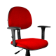 Cadeira Executiva Jserrano Vermelho com Braço Regulável - ULTRA Móveis