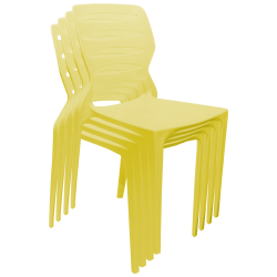 Kit 04 Cadeiras Ultra Design - Amarela