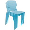 Kit 04 Cadeiras Ultra Design - Azul Claro