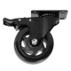 KIT Rodízio 3 Polegadas GLA 312 Onix Preto 70kg