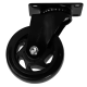 KIT Rodízio 3 Polegadas GLA 312 Onix Preto 70kg