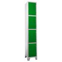 Roupeiro de Aço 4 Portas Cinza Com Verde - ULTRA Móveis
