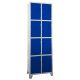 Armário Roupeiro De Aço GRA 1/8 Portas Azuis