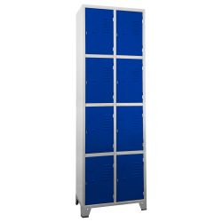Armário Roupeiro De Aço GRA 1/8 Portas Azuis