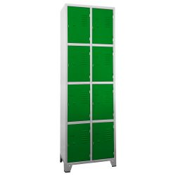 Armário Roupeiro De Aço GRA 1/8 Portas Verdes