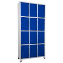 Roupeiro de Aço 12 Portas Cinza Com Azul - ULTRA Móveis