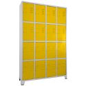 Roupeiro de Aço 16 Portas Cinza Com Amarelo - ULTRA Móveis