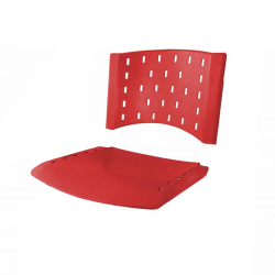 Assento Encosto Plástico Vermelho - ULTRA Móveis