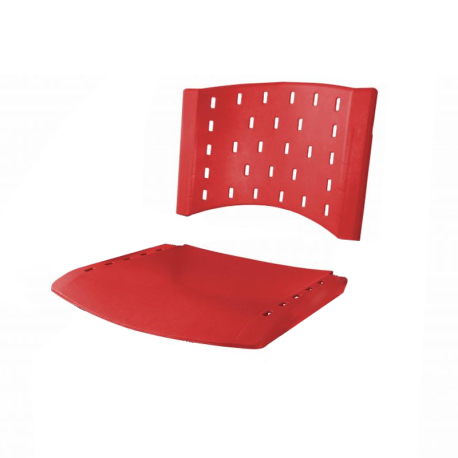 Assento Encosto Plástico Vermelho - ULTRA Móveis