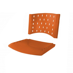 Assento Encosto Plástico Laranja - ULTRA Móveis