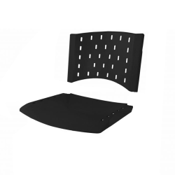 Assento Encosto Plástico Preto - ULTRA Móveis