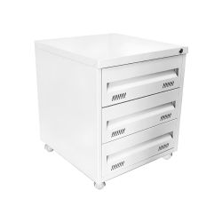 Arquivo de Aço Volante 3 Gavetas em Chapa 26 W3 Branco - ULTRA Móveis