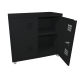 Armário de Aço Médio Cinza Com Preto - ULTRA Móveis - HOME OFFICE