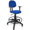 Cadeira Caixa Executiva Jserrano Azul Royal com Braço Regulável - ULTRA Móveis