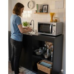 Pia de Cozinha Balcão Pressurizada Bivolt Preta - ULTRA Móveis