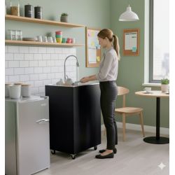 Pia Portátil Gourmet Preta Pressurizada Elétrica Bivolt - ULTRA Móveis